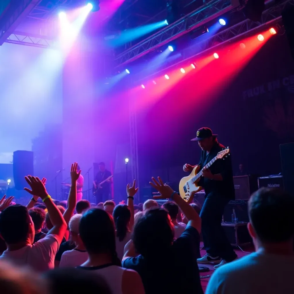 Limp Bizkit performing at a festival in Jacksonville