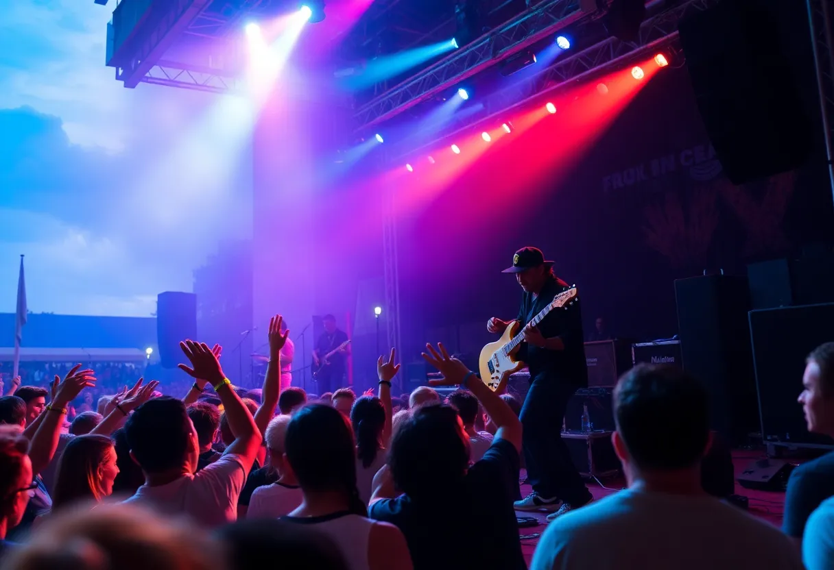 Limp Bizkit performing at a festival in Jacksonville