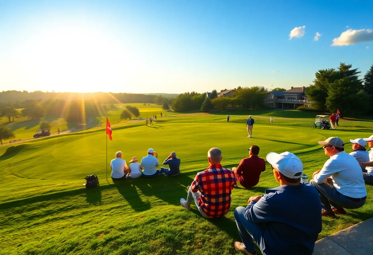 Golfers enjoying the day at the Metropolitan Golf Club