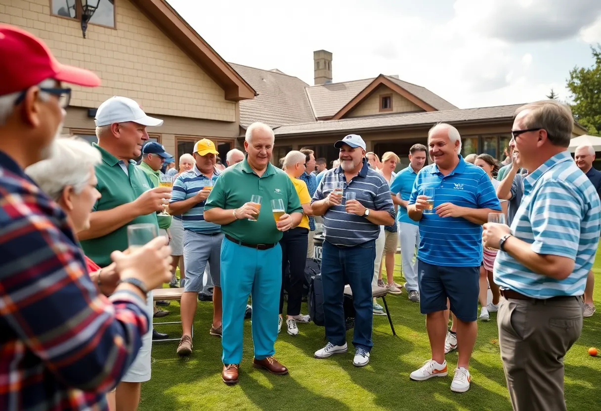 Friendly golfers enjoying a sunny day at Metropolitan Golf Club