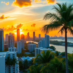 Miami Skyline with Luxury Condos