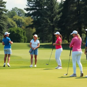 Old Dominion women's golf team at the Jacksonville tournament