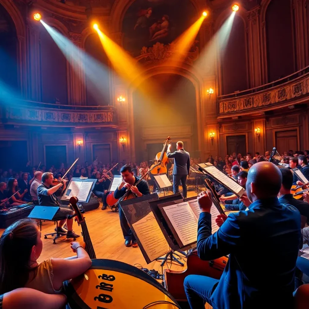 Audience enjoying the Orchestra Noir concert at Florida Theatre