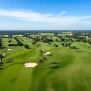 Scenic view of a golf course in Orlando, Florida