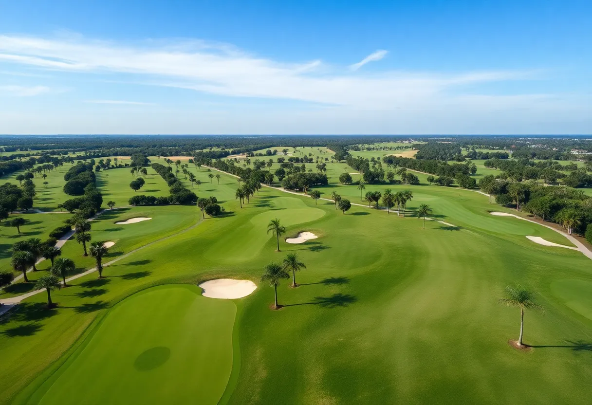 Scenic view of a golf course in Orlando, Florida