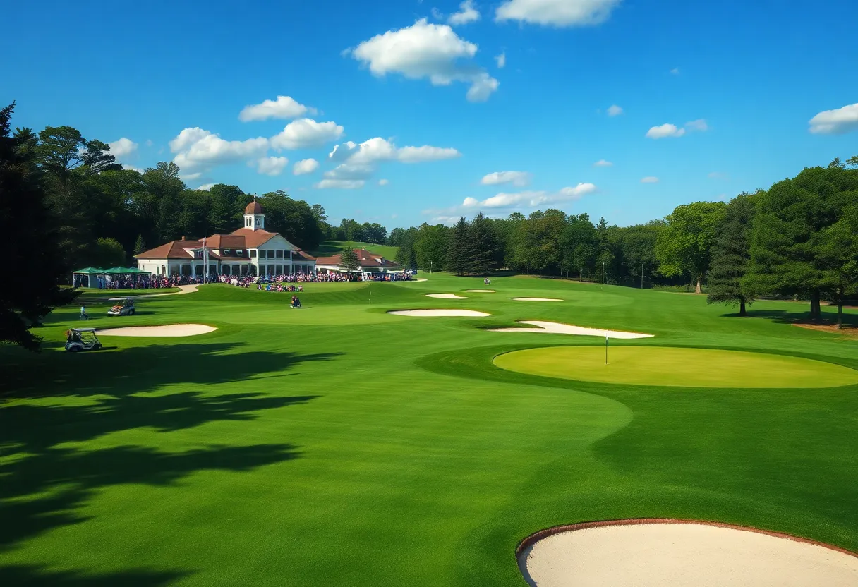 Golfers competing at Firestone Country Club during the PGA Tour World Golf Championships