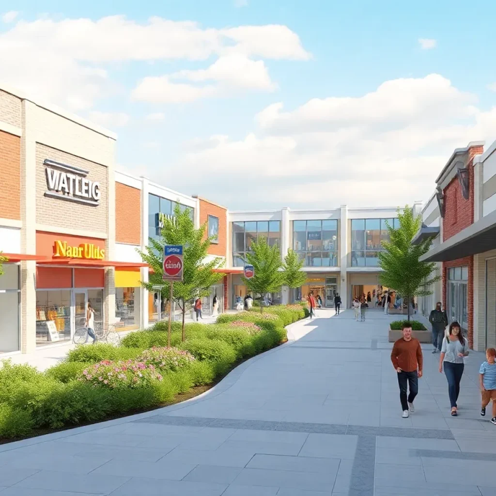 Conceptual design of the Shops of Pritchard retail shopping center in Northwest Jacksonville.