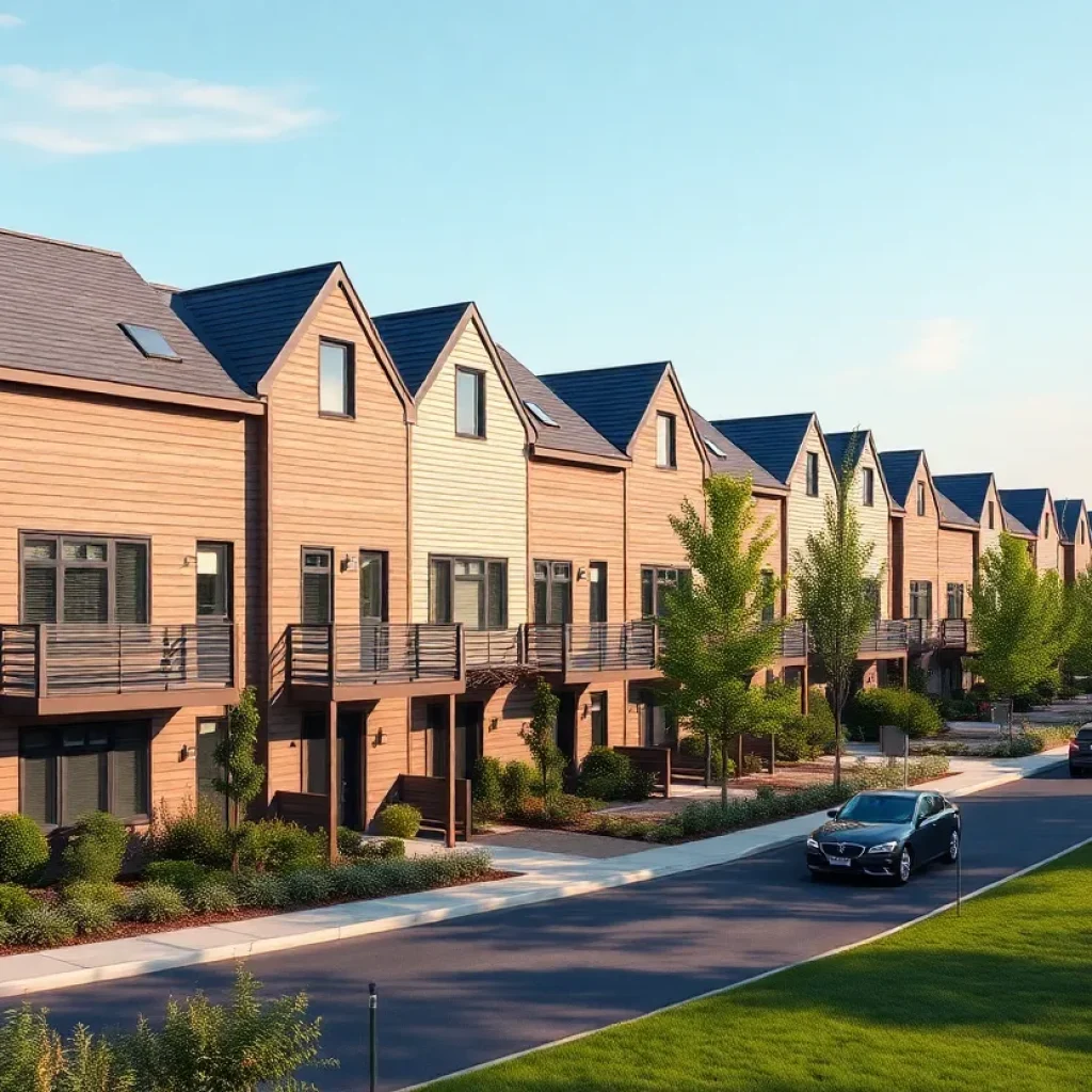 New townhomes in Jacksonville showcasing modern architecture