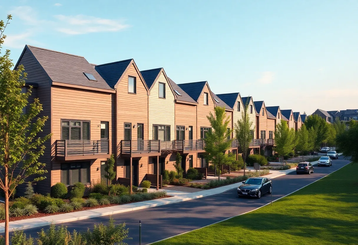 New townhomes in Jacksonville showcasing modern architecture