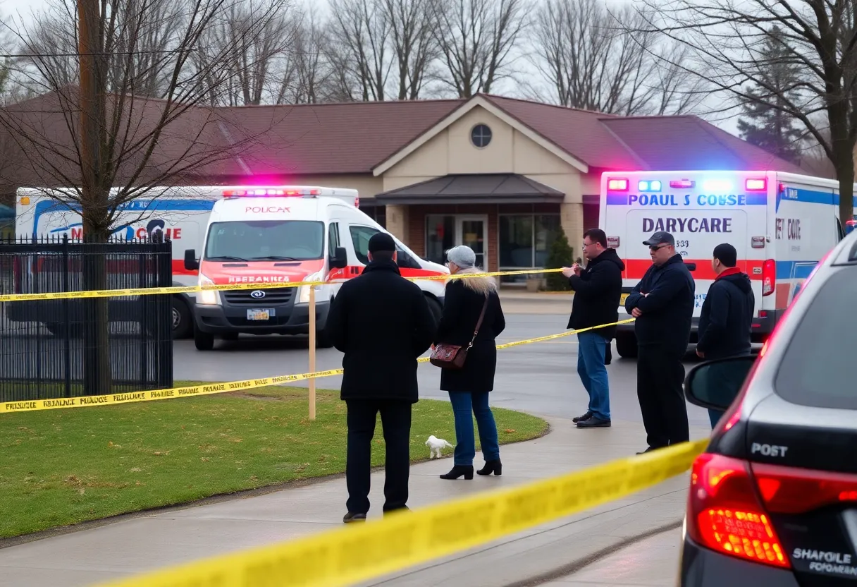 Police responding to a shooting outside a daycare center