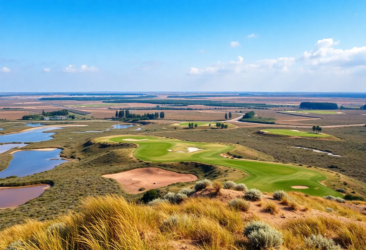 Scenic view of the new golf course at Trump International