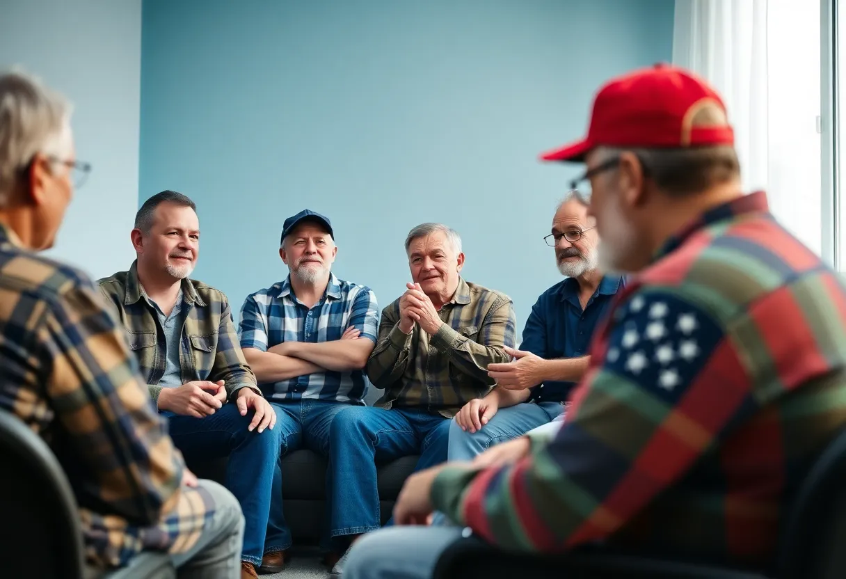 Veterans participating in a treatment program in Jacksonville