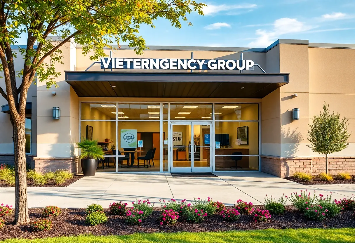 Exterior view of Veterinary Emergency Group facility in Jacksonville