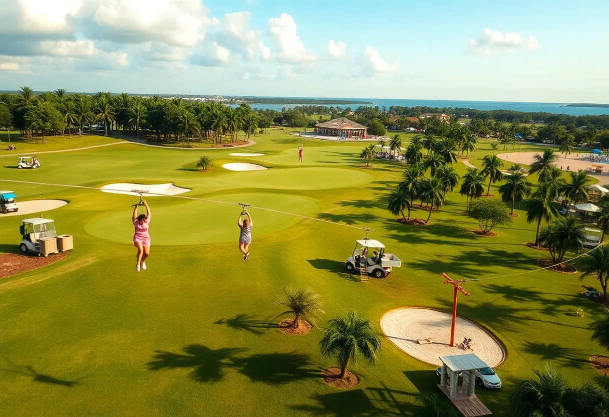 Closed Wynn Golf Club with redevelopment signs