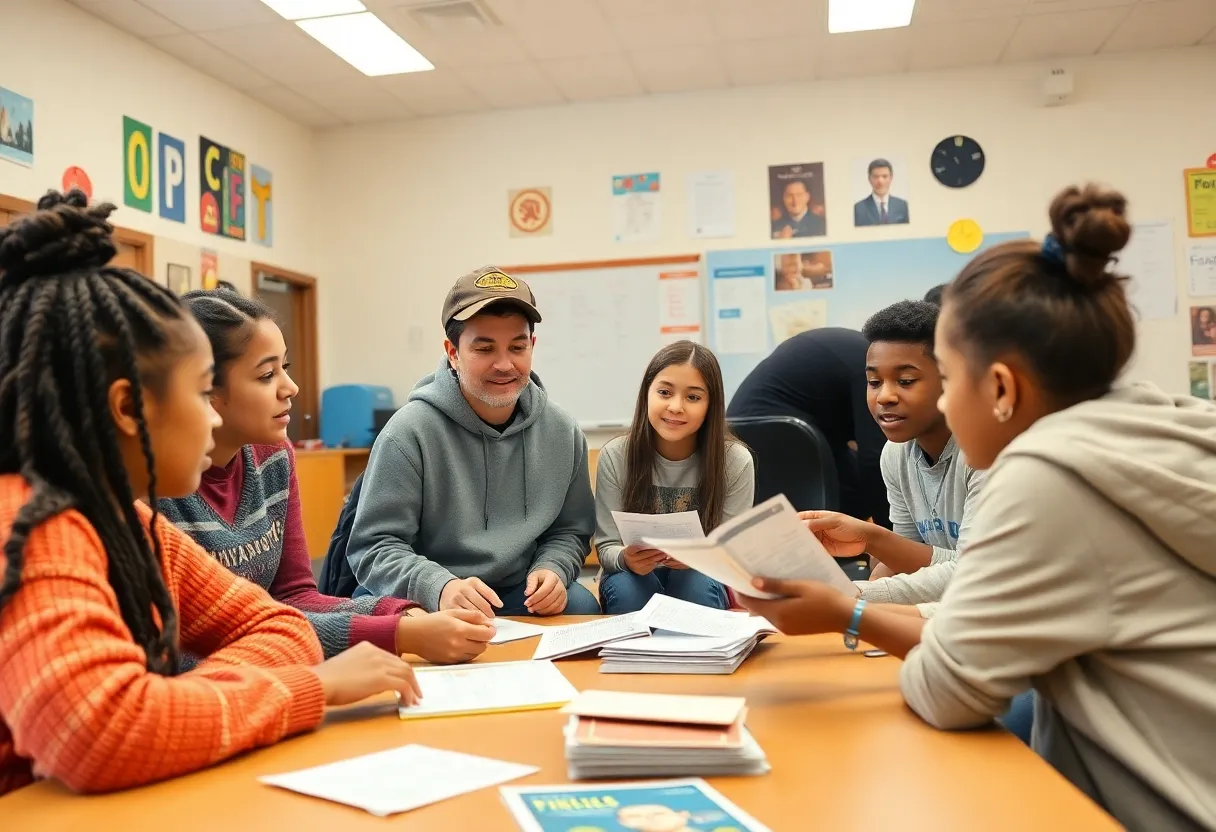 A group of teenagers participating in a financial literacy workshop.