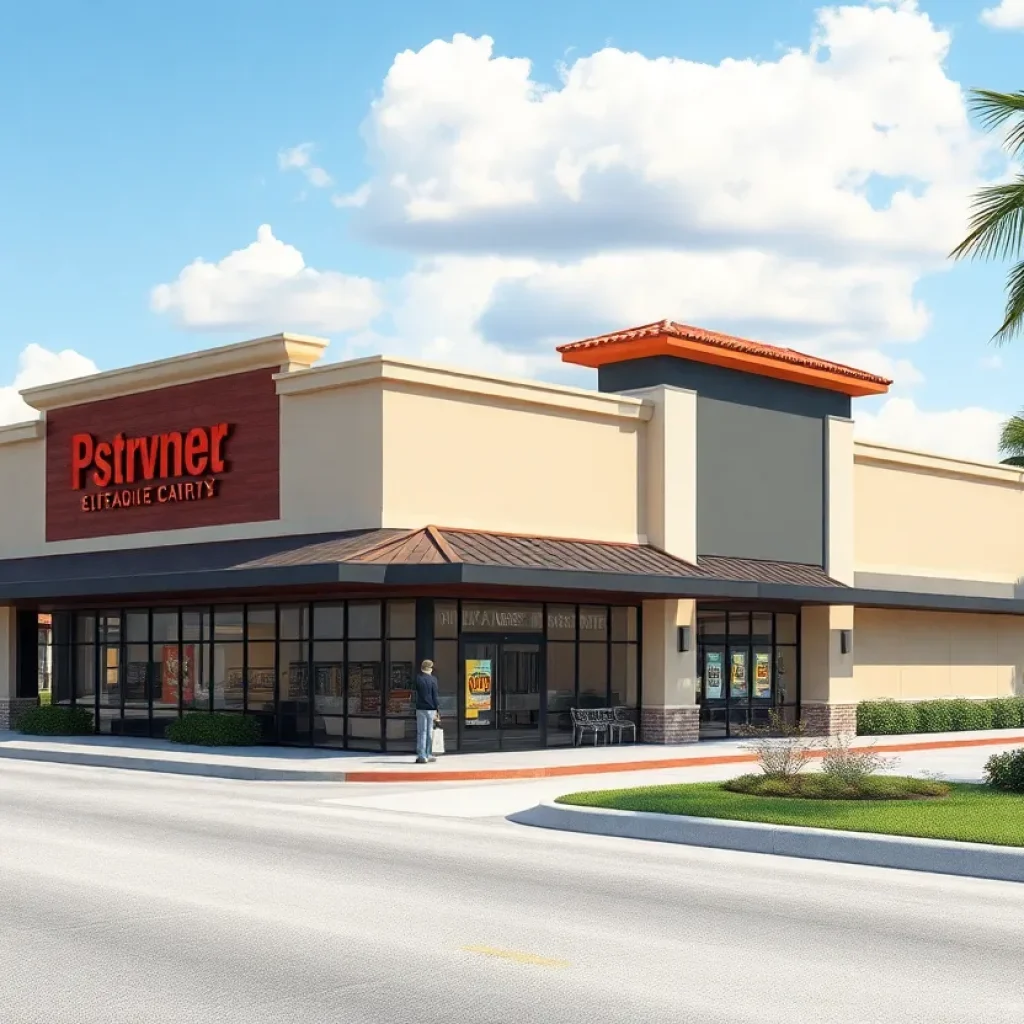 Rendering of a new retail store planned for Yulee, Florida