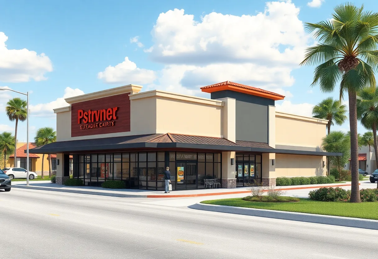 Rendering of a new retail store planned for Yulee, Florida