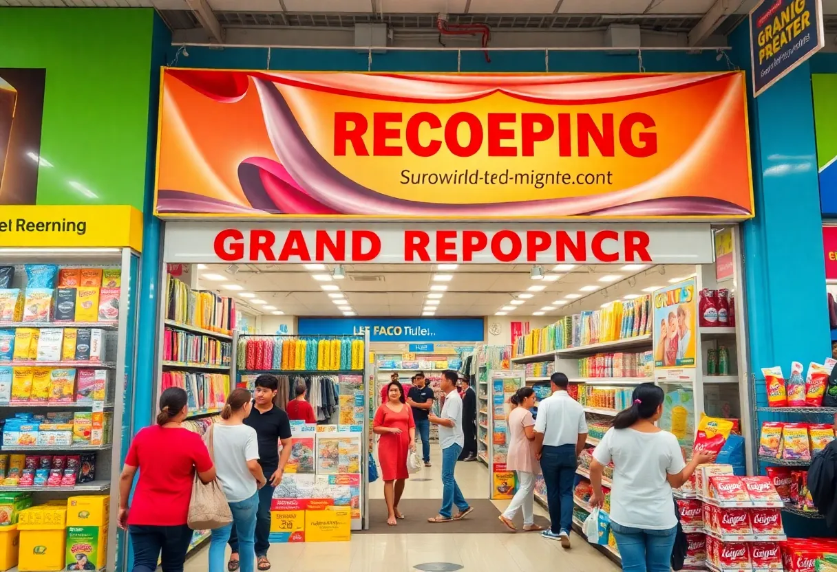 Grand reopening of Big Lots in Jacksonville with shoppers and merchandise