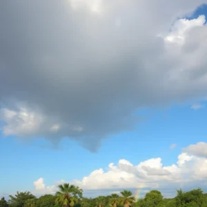 Sunny skies and clouds over Central Florida