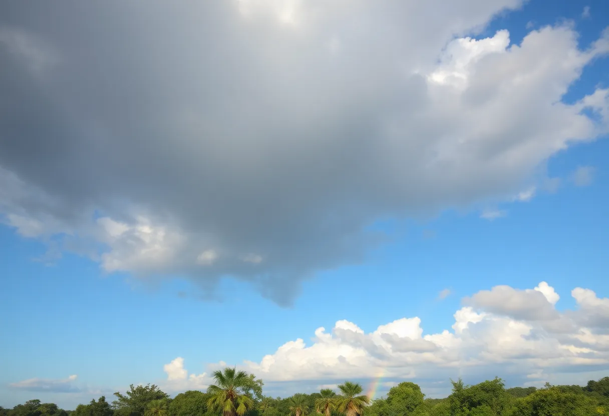 Sunny skies and clouds over Central Florida