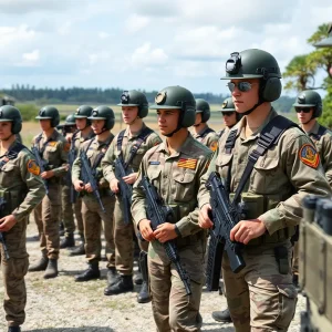 Members of the Florida State Guard engaged in training exercises