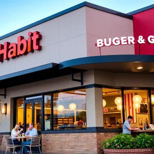 Exterior view of the new Habit Burger & Grill in Jacksonville
