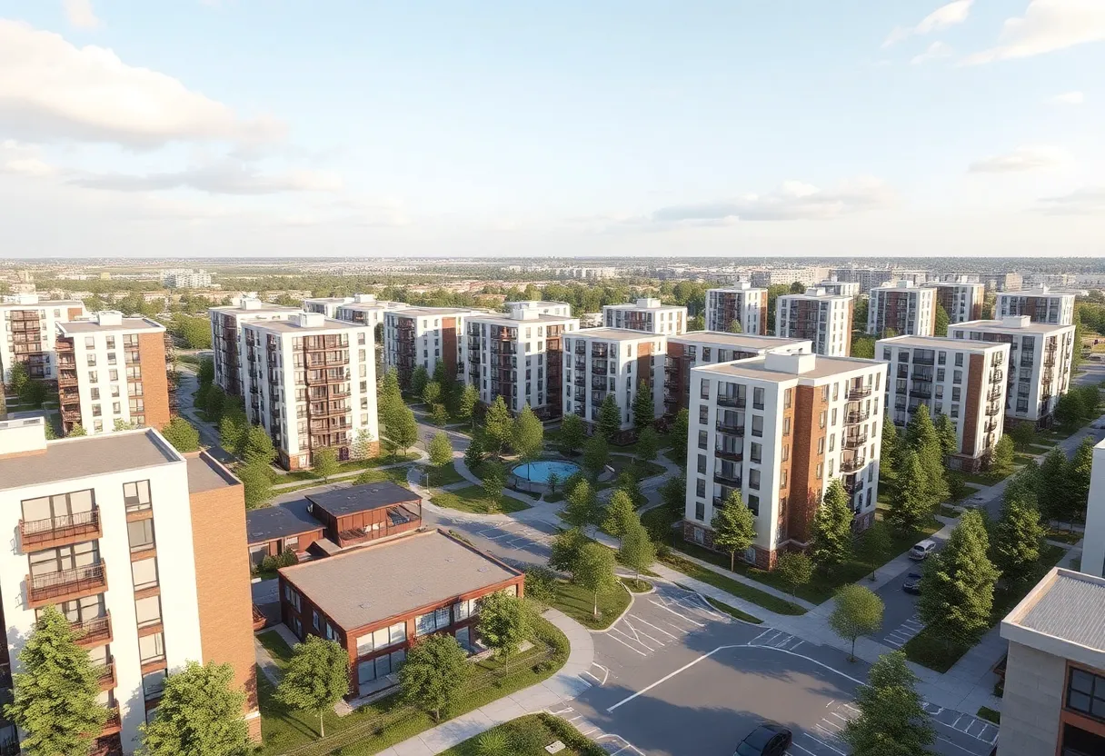 Visual representation of the proposed housing development in downtown Jacksonville