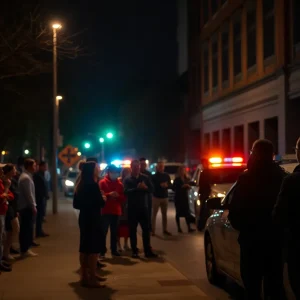 Police Investigation at Night in Idaho Falls