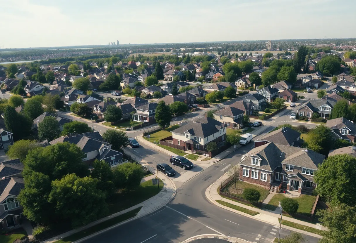 View of Arlington neighborhood in Jacksonville showcasing proposed housing development area