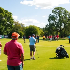 Participants at a charity golf tournament in Jacksonville