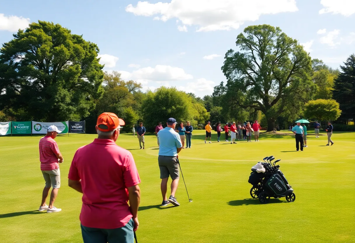 Participants at a charity golf tournament in Jacksonville