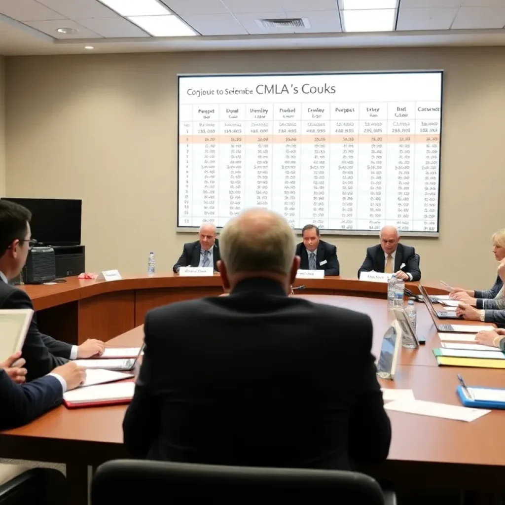 City council meeting discussing budget and projects in Jacksonville