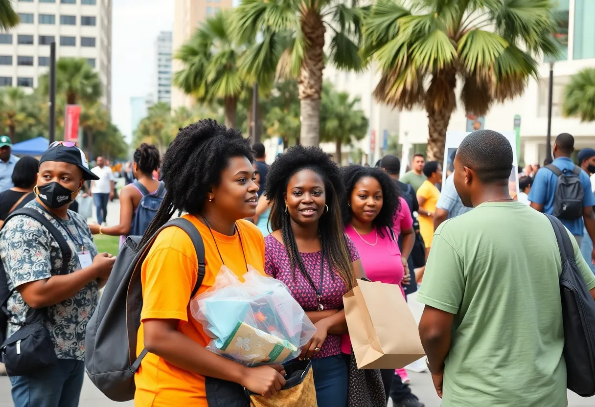 Community outreach in Jacksonville, addressing homelessness.