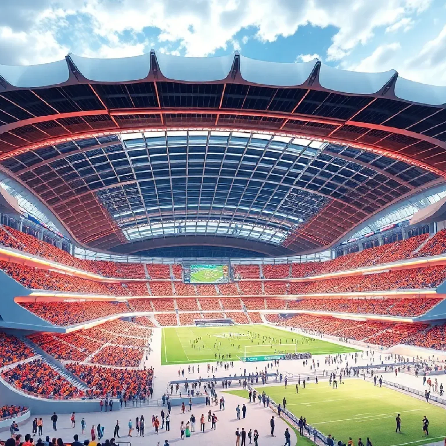 Concept art of the Jacksonville Jaguars future stadium design