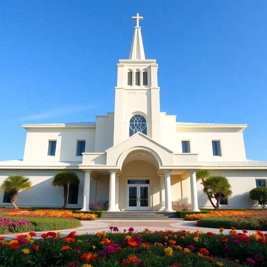 Architectural rendering of the Jacksonville Mormon Temple