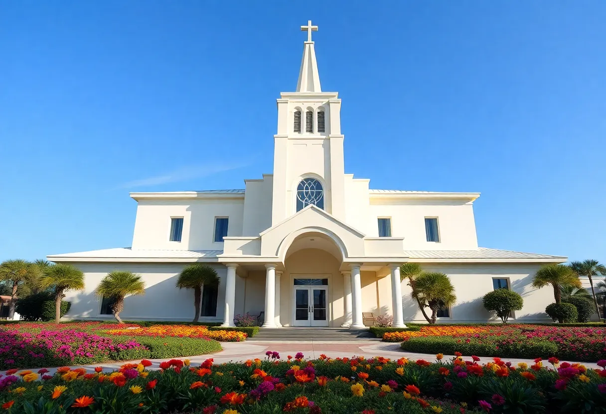 Architectural rendering of the Jacksonville Mormon Temple