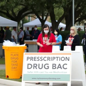 Community members participating in Jacksonville's Prescription Drug Take Back Day