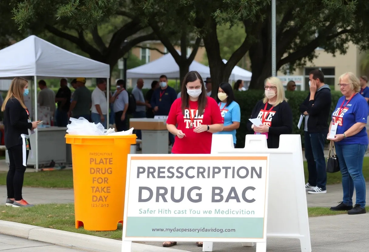 Community members participating in Jacksonville's Prescription Drug Take Back Day