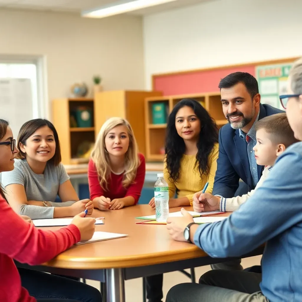 School community meeting discussing safety issues