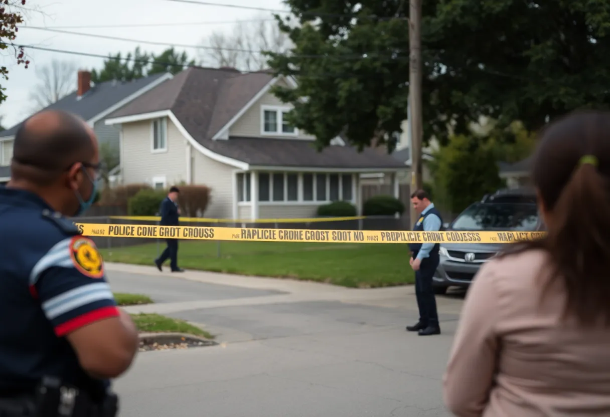 Police at the scene of a tragic shooting in Jacksonville.