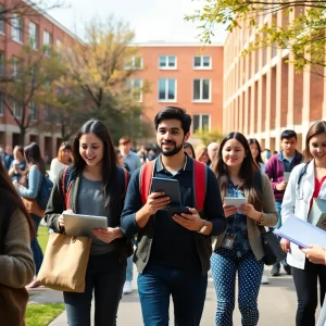 Students engaged in studies at Jacksonville University