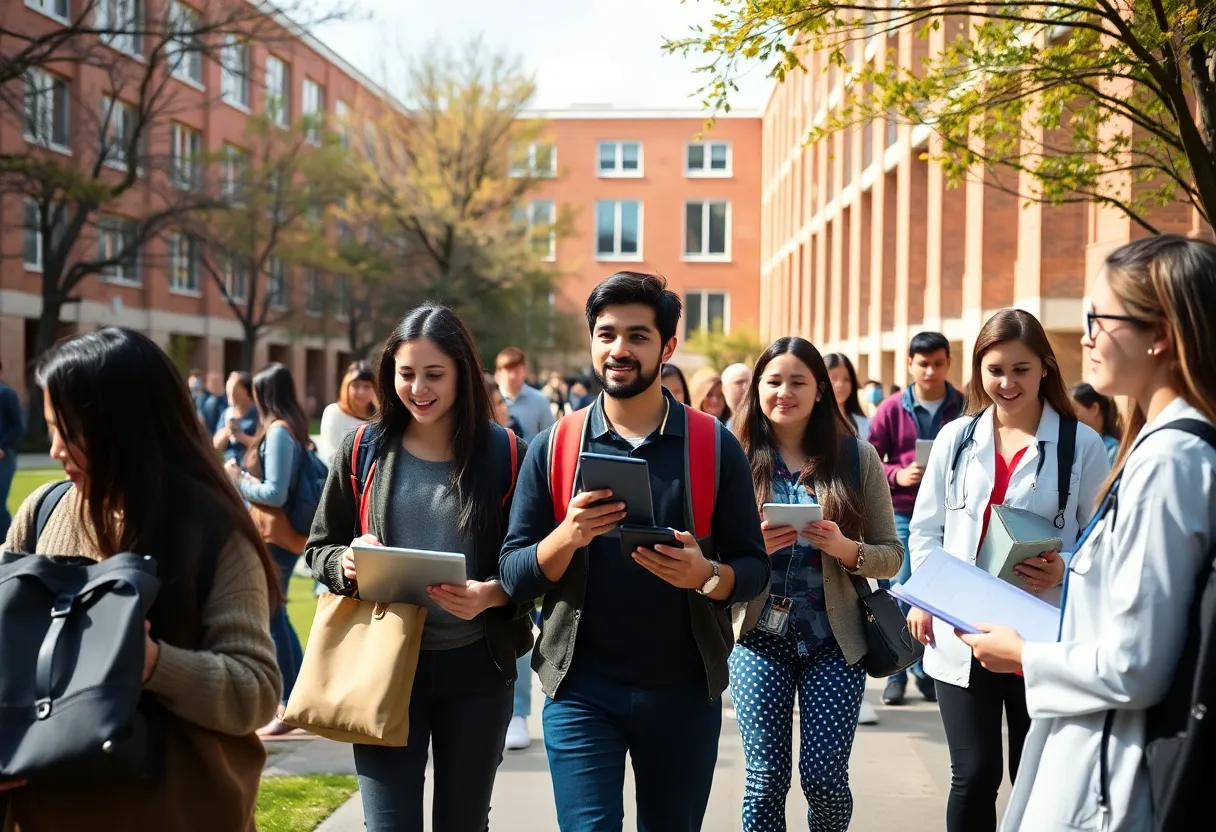 Students engaged in studies at Jacksonville University
