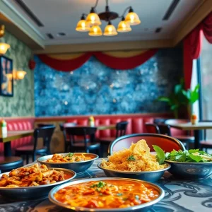 Interior of Kolapasi Indian Canteen with South Indian cuisine