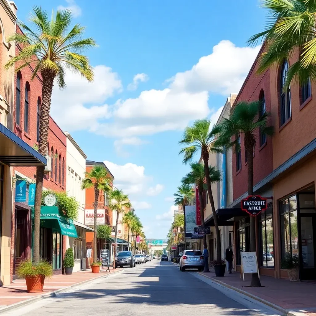 Myrtle-Moncrief Avenue B Business Corridor with renovated storefronts