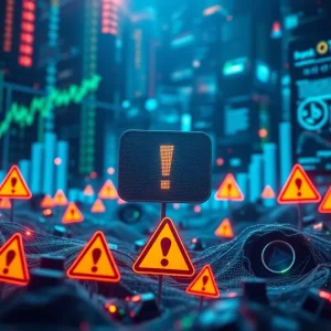 An abstract illustration representing online investment scams.