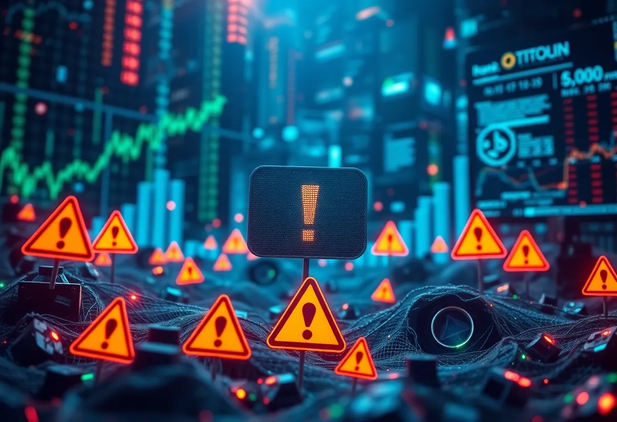 An abstract illustration representing online investment scams.