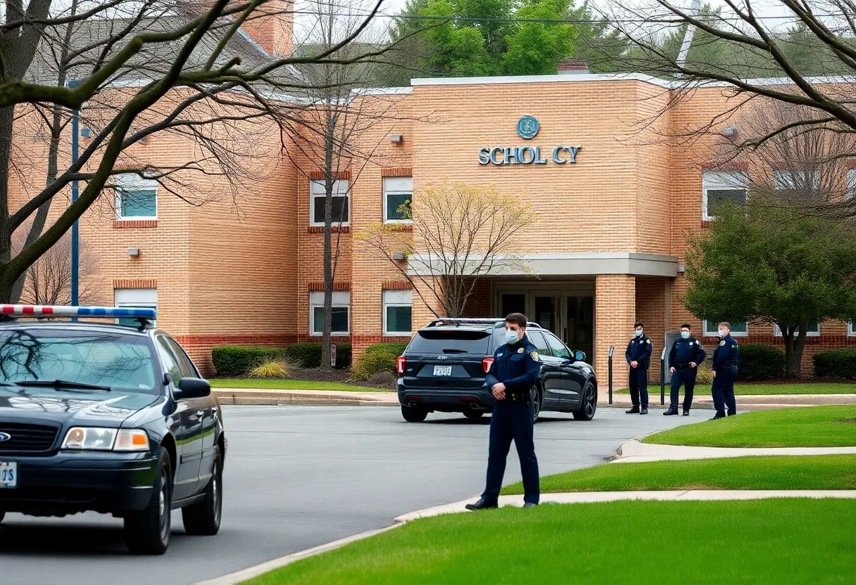 Police presence during lockdown at Oxbridge Academy