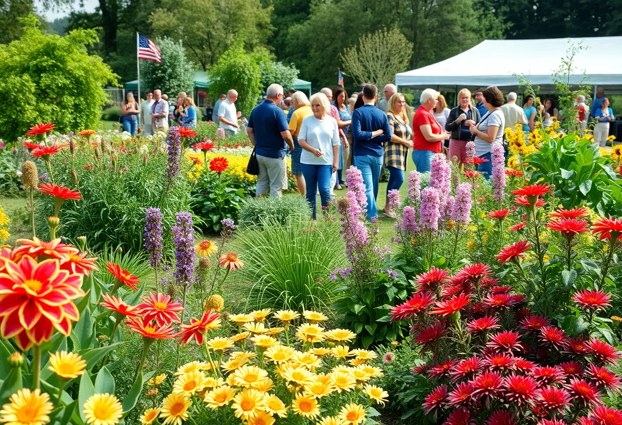 Community members enjoying the Seeding Jacksonville event at the botanical gardens.
