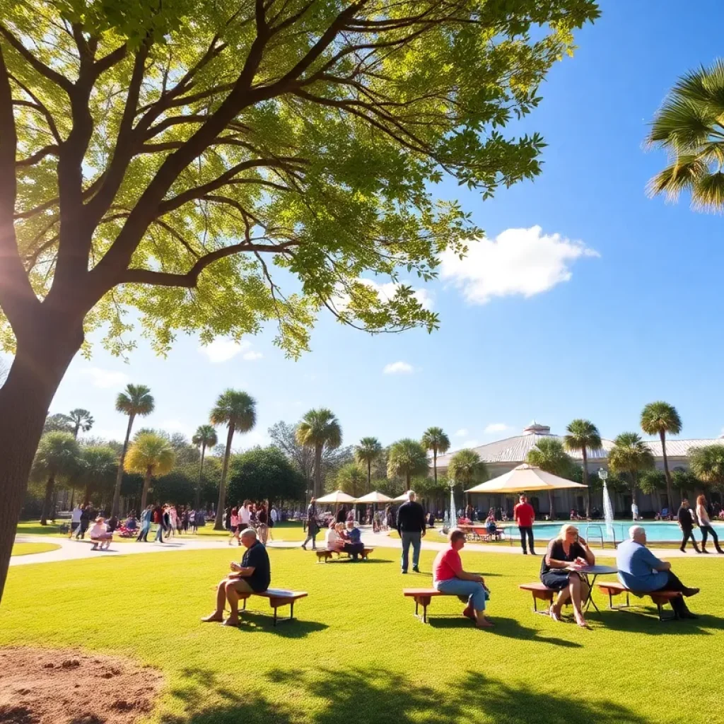 People enjoying a sunny day in Jacksonville