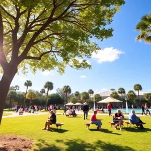 People enjoying a sunny day in Jacksonville
